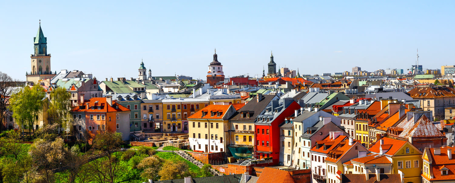 Lublin view of the old Town from the Castle